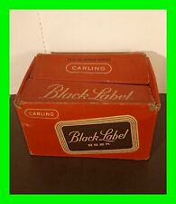 Vintage 1960's Carling Black Label Beer ~ Plastic Coated Cardboard Beer Box Rare picture