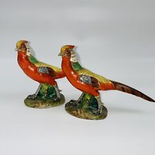 Mid-Century Italian Bird Pheasants by Ugo Zaccagnini Set of 2 Made In Italy MCM picture