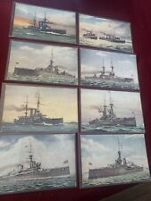 Tuck Destroyers HMS Postcards Conqueror  St Vincent Hercules London Bullfinch ++ picture