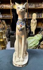 RARE ANCIENT EGYPTIAN ANTIQUES Statue Large Of Goddess Bastet With Eye Horus BC picture