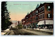 1913 Somerset Street Trolley Cars Stores Plainfield New Jersey NJ Postcard picture