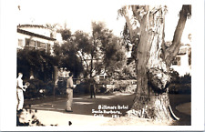 Santa Barbara CA Biltmore Hotel c1950's Outdoor Sports Men Playing Badminton picture