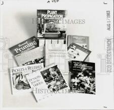 1983 Press Photo View of books on landscaping, cooking and gardening. picture