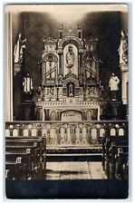 1913 Church Interior Altar Milwaukee Wisconsin WI RPPC Photo Antique Postcard picture