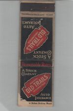 Matchbook Cover Old Trails Insurance Co. Indianapolis, IN Universal Tall picture