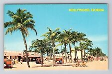 Hollywood By The Sea FL-Florida, Miles Of White Beaches Vintage Postcard picture