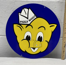 Piggly Wiggly Metal Sign The Original Self Service Station Automotive Gas Oil picture