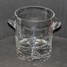Vintage Blenko 10Lb Clear Crystal Faceted Art Glass Champagne Ice Bucket - 1.2 picture