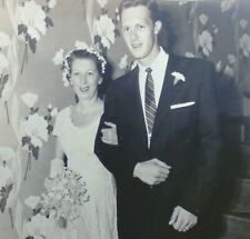 Vintage (2) 8X10 Wedding Photos Older Bride / Groom / Son Asheville NC picture