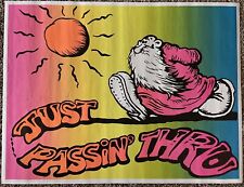 VINTAGE R. CRUMB “JUST PASSIN’ THROUGH” BLACK LIGHT POSTER-1970s-17.5 X 23-RARE picture