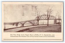 1929 New Peace Bridge Across Niagara River Canada US Buffalo New York Postcard picture