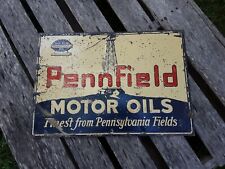 Vintage Pennfield Motor Oil Sign, Pennsylvania Oils Sign picture
