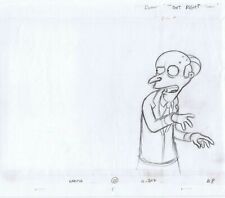 Simpsons Burns Original Art w/COA Animation Production Pencil EABF10 B SC207 B8 picture