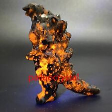 1pc Natural Yooperite Flame's Stone Godzilla Quartz Crystal Skull Healing 2.7