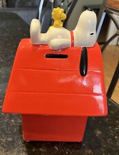 Peanuts Snoopy Woodstock Dog House Ceramic Coin Bank FAB Star Point NY 2014 picture