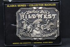 Vintage Buffalo Bills Wild West Solid Brass Belt Buckle Award Design Medals picture