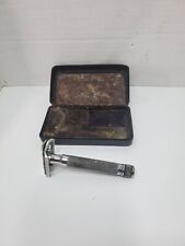 Vintage Steel Handle Barbasol Floating Head Safety Razor With Original Box picture