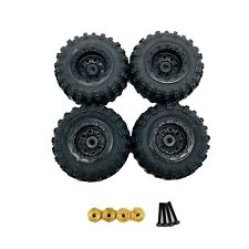 Kyosho Mini-Z 4x4 RGT Tire Wheel + Brass Conversion Adapter Set for Kyosho Mini- picture
