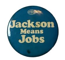 Senator Henry SCOOP Jackson For President Pinback Blue Vintage Collectible Pin picture