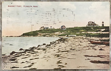 Manomet Point Plymouth Massachusetts Ocean Beach Scene 1910 DB Postcard 5575 picture