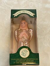 Lauscha Glas Creation Pink Angel Ornament Germany In Box picture