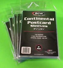500 CONTINENTAL EUROPEAN POSTCARD SLEEVES, 2 MIL CRYSTAL CLEAR , 4-3/8 X 6-1/4 picture
