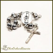 Handmade Holy Family Holy Spirit Small One-decade Rosary Metal Beads picture