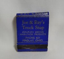 Vintage Joe & Ray's Truck Stop Ross's Lunch Matchbook Findlay Ohio Advertising picture