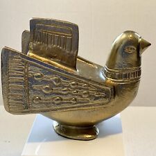 MCM Style PROJECT 62 Gold Tone Brass Dove Bird Peace Symbol Noah's Ark EUC 7.25