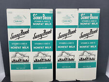 Vintage NOS - SUNNY BROOK DAIRY half gallon milk cartons Unused Corvallis OR picture