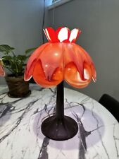 Vintage XRare MCM GILBERT SOFTLITE Mushroom Lamp Plastic Swirl Beautiful Colors picture