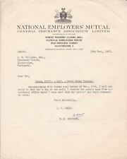 National Employers Mutual Gen. Insurance Assoc Ltd 1960 Re Claim Letter Rf 37200 picture