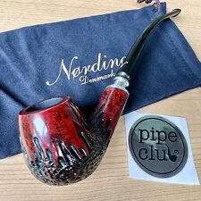 Eric Nording Handmade Semi Rustic Churchwarden Spigot Briar Tobacco Pipe  - NEW picture