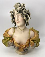 Antique Majestic Bust of Woman  Statue by Eduard Stellmacher, 1868-1945 picture