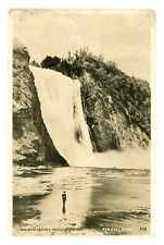 RPPC Montmorency Falls Quebec 1936 Black And White Postcard Postmarked w/ Stamp picture