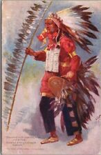 Vintage 1910s TUCK'S Native Americana / Indian Postcard HIAWATHA Series I Unused picture