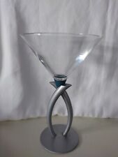Bombay Sapphire Gin Collector Cocktail Martini Glass Aluminum Stem 7