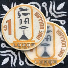 (2) Luxor $1 Las Vegas, Nevada Poker Gaming Casino Chip MP25 picture