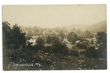 RPPC Aerial View of SPRINGVILLE PA Susquehanna County Real Photo Postcard picture