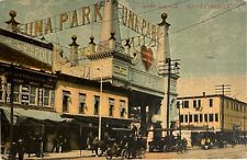 Coney Island Luna Park Surf Avenue Old Cars New York Antique Postcard c1910 picture