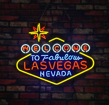 Welcome To Las Vegas Neon Sign Light Lamp Beer Bar Store Wall Decor 24x20 picture