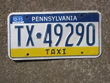 2015 Pennsylvania Taxi License Plate PA Penna Tag TX49290 VisitPA Visit PA Penna picture