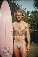 Surfer Dude with Pink Surfboard Floral Print Briefs 4x6 Gay Interest Photo #157 picture