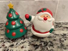 Expressions Santa & Tree Salt and Pepper Shakers  - New  No Packaging picture