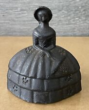 Vintage Cast Iron Maiden Bell Victorian Lady Southern Belle picture