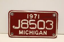 vintage 1971 cycle, boat license plate picture