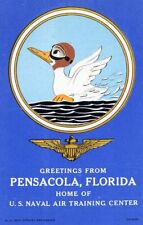 Postcard US Naval Air Training Greetings from Pensacola Florida FL c1940s VTG picture