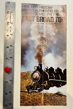 Vintage 1966 East Broad Top Railroad Operating Schedule picture