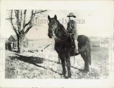 Press Photo Boy Scout Robert Taylor on horseback in Filley, Nebraska - kfx50293 picture