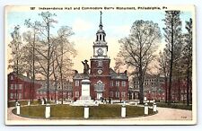 Postcard Independence Hall, Commodore Barry Monument Philadelphia Pennsylvania picture